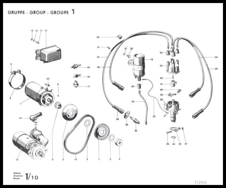 Part Diagram 1 10 in the Engine Section of the 356B T5 Factory Parts Book